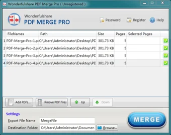 WonderfulShare PDF Merge