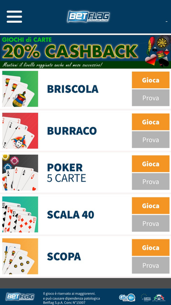 Imagen 0 para BetFlag: Giochi di Carte