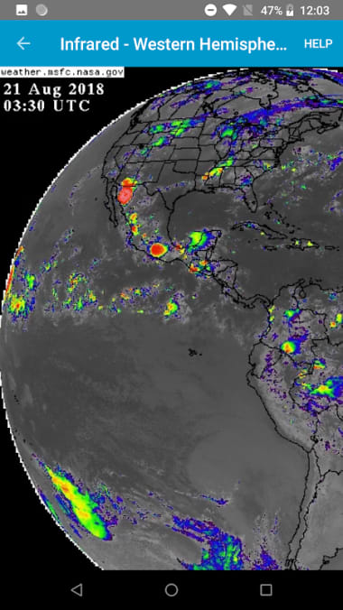 Satellite Weather - Infrared, Water Vapor, Visible