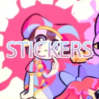 Pomni Clown Circus Stickers