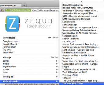 Image 0 for Zequr for Firefox