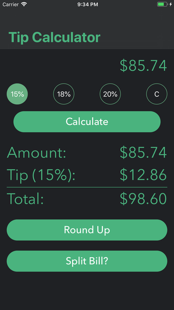 Image 0 for Simple Tip Calculator