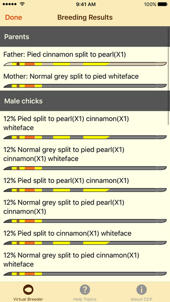 Image 0 for Cockatiel Color Palette