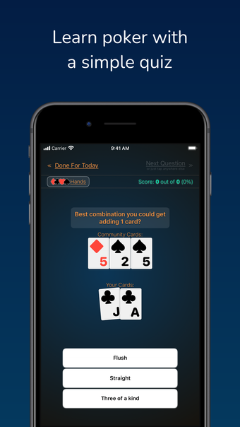 Imagen 0 para Poker Hands Quiz