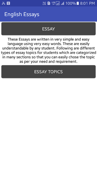 English Essays - using very easy words