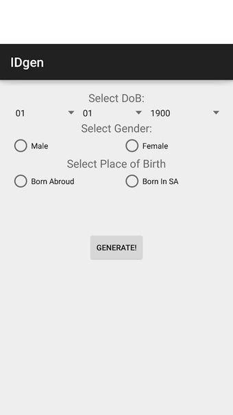 Image 0 for SA ID Number Generator