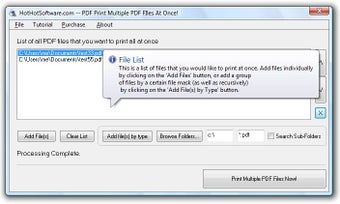 Imagen 0 para PDF Print Multiple PDF Fi…