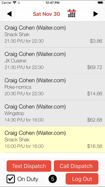 Image 0 for Waiter.com Driver