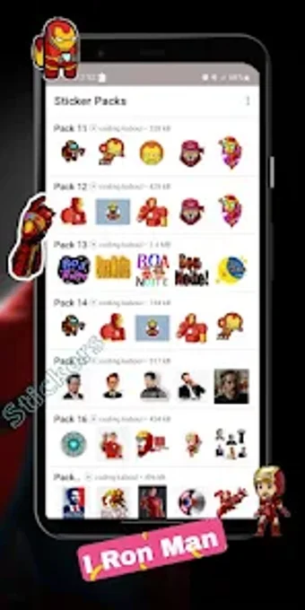 Imagen 0 para Iron-man Stickers for Wa