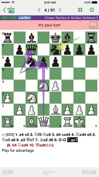 Image 0 for Chess Tactics. Sicilian D…