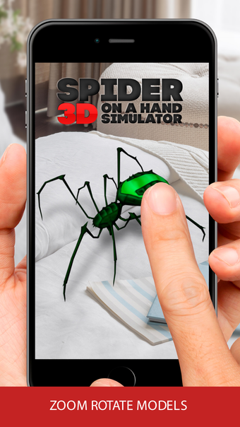 Image 0 for 3D spider on a hand simul…