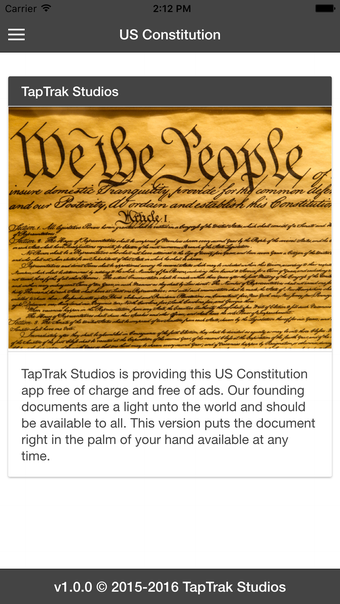 Image 0 for US Constitution - TapTrak…