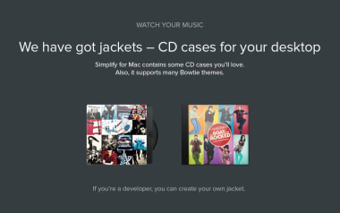 Simplify for Spotify, Rdio, iTunes, Vox music players