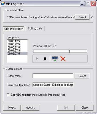 Imagen 0 para MP3 Splitter