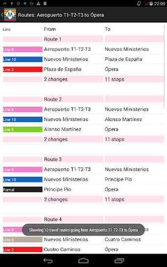 Imagen 0 para Madrid Metro Route Planne…