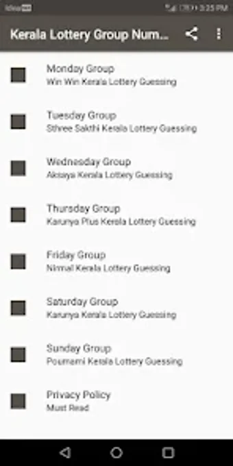 Kerala Lottery Group Number