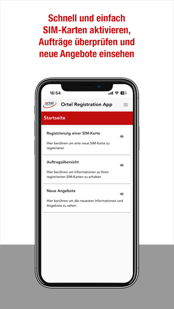 Image 0 for Ortel Registration App