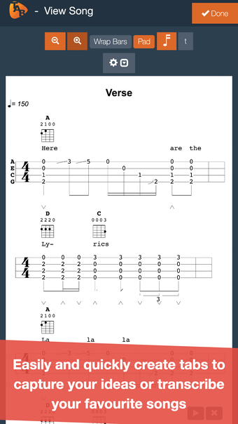 Imagen 0 para Ukulele Notepad - Tab Edi…