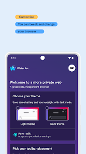 Image 0 for Waterfox: Privacy Web Bro…