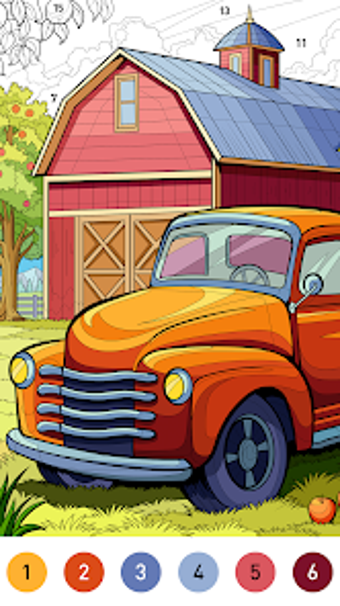 Image 0 for Farm Color by number game