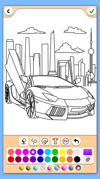 Image 0 for Cars coloring book game