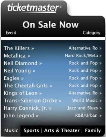 Image 0 for Ticketmaster Widget