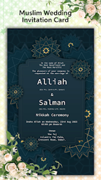 Image 0 for Muslim Wedding Card Maker…