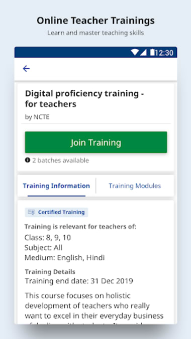 DIKSHA - National Teachers Platform for India