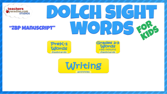 Imagen 0 para Dolch Sight Words Kids Fl…