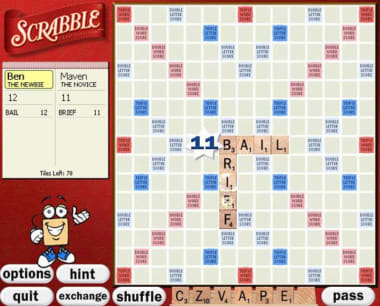 Computer game online scrabble against Just Words