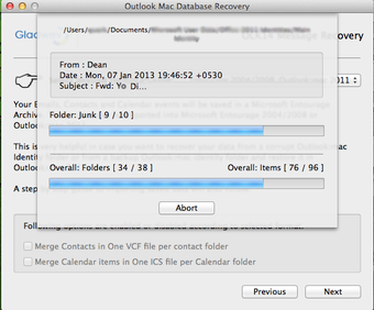 Imagen 0 para Outlook Mac Database Reco…