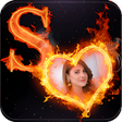 Icono de programa: Fire Text Photo Frame : F…