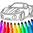 Icon of program: Cars coloring book game