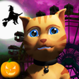 Icono de programa: Halloween Cat Theme Park …